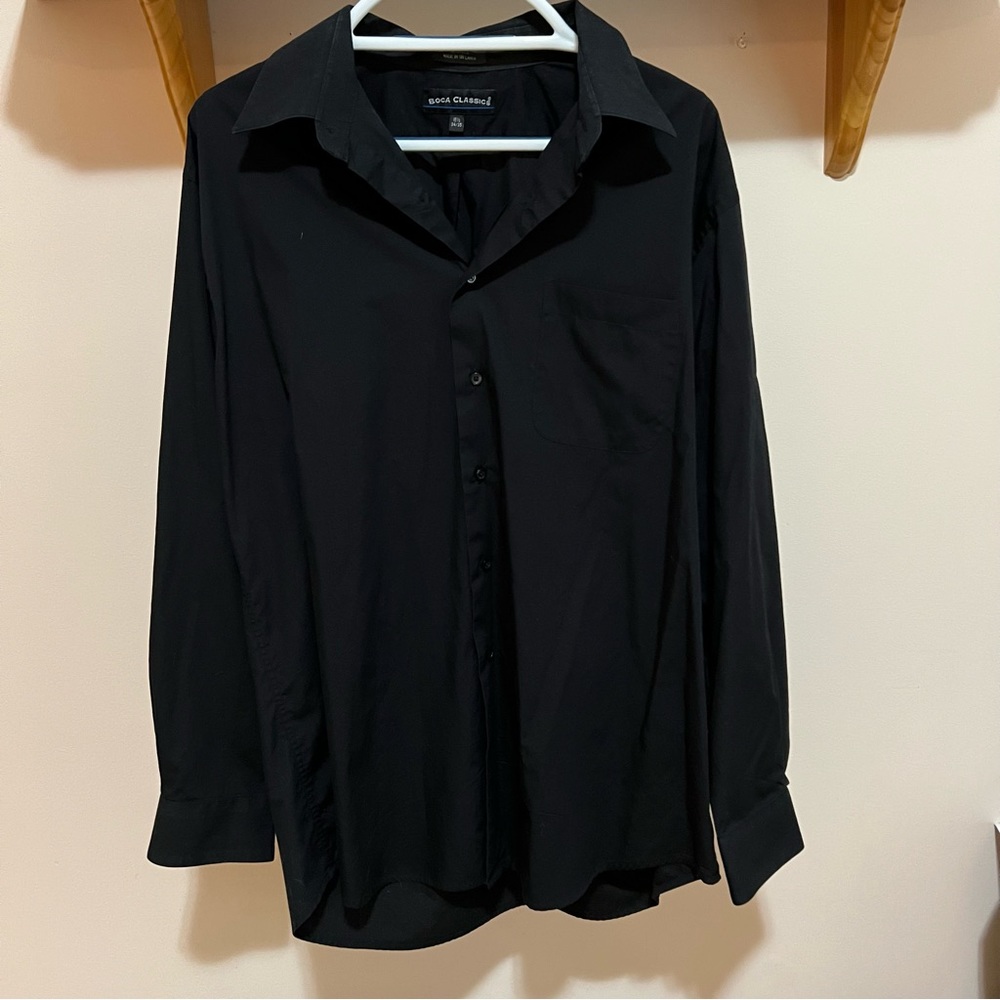 Boca Classic Black Button Up Dress Shirt